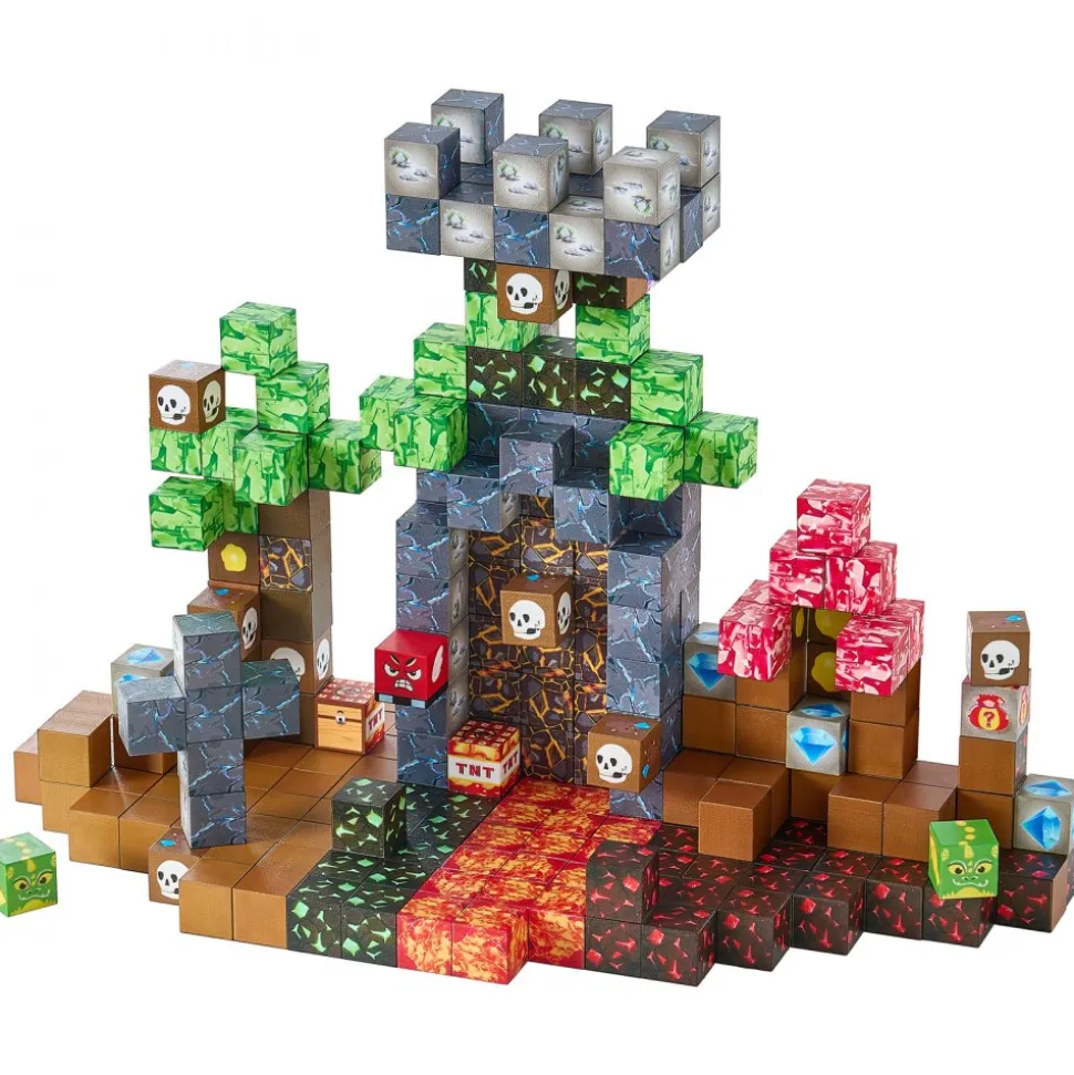 VEVOR Magnetic Blocks, 150 PCS Dark Castle Set, Magnetic Building Cubes for Kids, STEM Montessori Sensory Toys for Christmas Birthday Gift, Construction Stacking Toy for 3+ Years Old Boys & Girls