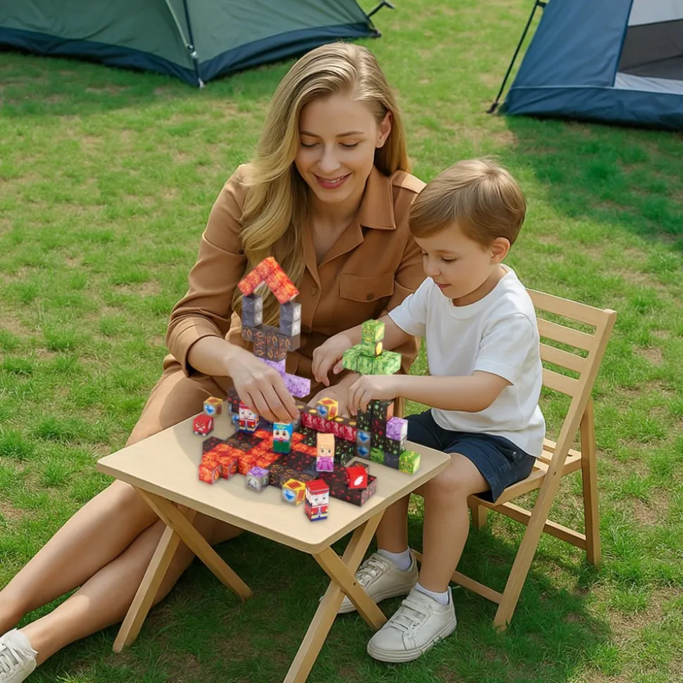 VEVOR Magnetic Blocks, 150 PCS Dark Castle Set, Magnetic Building Cubes for Kids, STEM Montessori Sensory Toys for Christmas Birthday Gift, Construction Stacking Toy for 3+ Years Old Boys & Girls