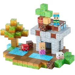 VEVOR Magnetic Blocks, 150 PCS Forest Castle Set, Magnetic Building Cubes for Kids, STEM Montessori Sensory Toys for Christmas Birthday Gift, Construction Stacking Toy for 3+ Years Old Boys & Girls