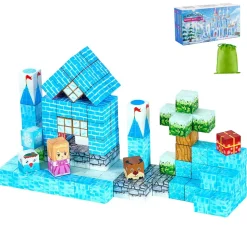 VEVOR Magnetic Blocks, 150 PCS Glacier Castle Set, Magnetic Building Cubes for Kids, STEM Montessori Sensory Toys for Christmas Birthday Gift, Construction Stacking Toy for 3+ Years Old Boys & Girls