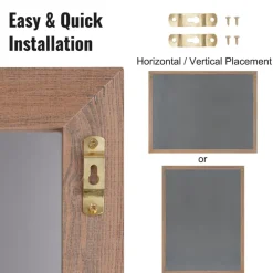 VEVOR Magnetic Chalk Board, Hanging Message Signs with Chalks, Vintage Chalkboard Sign, Rustic Brown Framed Calendar and Bulletin Combo Boards, 35