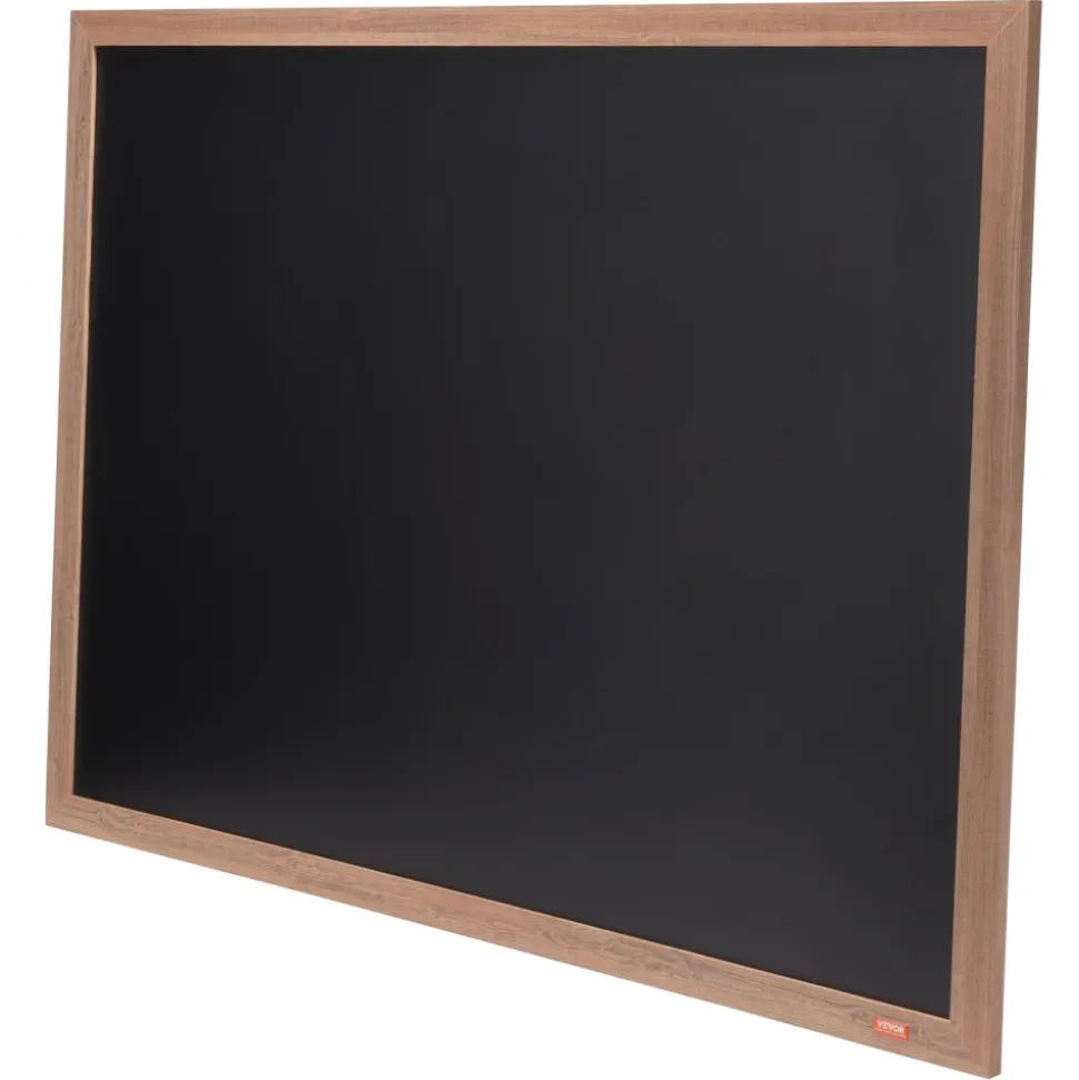 VEVOR Magnetic Chalk Board, Hanging Message Signs with Chalks, Vintage Chalkboard Sign, Rustic Brown Framed Calendar and Bulletin Combo Boards, 35"x46", Kitchen, Home Decor, Wedding