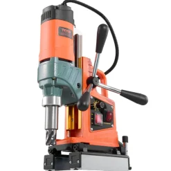 VEVOR Magnetic Drill Press, 1400 W, 2 inch Boring Diameter, 0-750 RPM Speed, Reversible Direction, Mag Drill Press with 11 Core Bits, Electric Drilling Machine for Industrial and Home Improvement