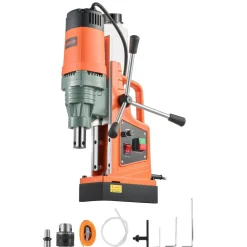 VEVOR Magnetic Drill, 1550W Motor 2 in Coring Diameter, 2922 lbf Magnetic Force, 0-550 RPM Variable Speed, Portable Electric Mag Drill Press Drilling Machine for Metal Surface, Home Improvement