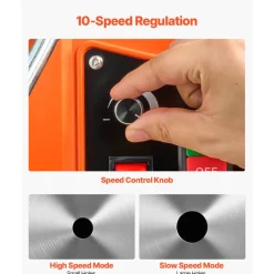 VEVOR Magnetic Drill, 1550W Motor 2 in Coring Diameter, 2922 lbf Magnetic Force, 0-550 RPM Variable Speed, Portable Electric Mag Drill Press Drilling Machine for Metal Surface, Home Improvement