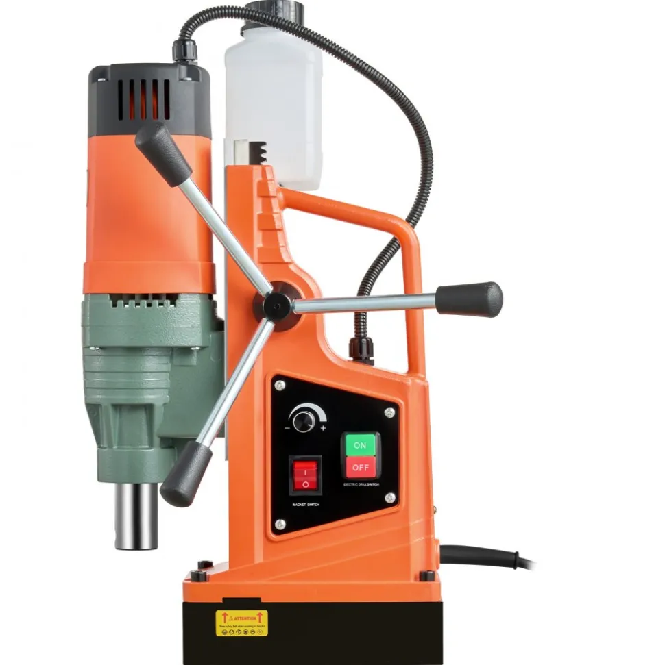 VEVOR Magnetic Drill, 1550W Motor 2 in Coring Diameter, 2922 lbf Magnetic Force, 0-550 RPM Variable Speed, Portable Electric Mag Drill Press Drilling Machine for Metal Surface, Home Improvement