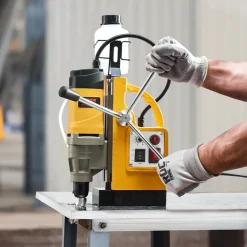 VEVOR Magnetic Drill, 1450W Motor 2 in Boring Diameter, 2878 lbf Electric Mag Drill Press, with 6 Coring Bits, Variable Speed, Drilling Machine for Metal Surface, Home Improvement Industry, Yellow