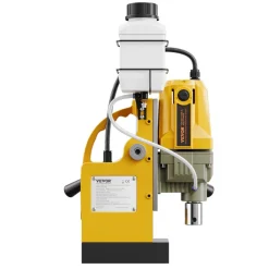 VEVOR Magnetic Drill, 1200W Motor 1.6 in Boring Diameter, 2810 lbf Electric Mag Drill Press, with 2 Coring Bits, Variable Speed, Drilling Machine for Metal Surface, Home Improvement Industry, Yellow