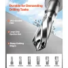 VEVOR Magnetic Drill, 1450W Motor 2 in Coring Diameter, 2922 lbf Magnetic Force, Portable Electric Mag Drill Press with 6 Coring Bits, Variable Speed, Drilling Machine for Metal Surface, Industrial