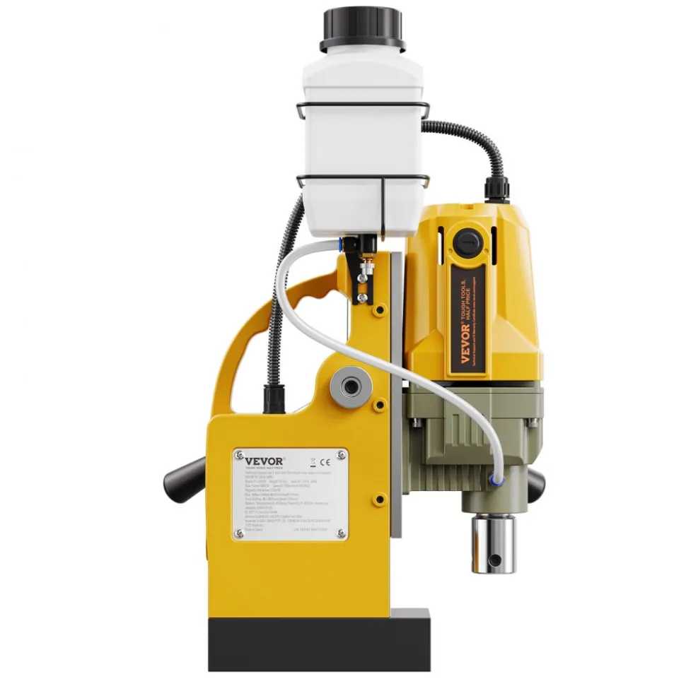 VEVOR Magnetic Drill, 1400W Motor 1.6 in Boring Diameter, 2810 lbf Portable Electric Mag Drill Press, with 11 Coring Bits, 800 RPM Speed, Drilling Machine for Metal Surface, Home Improvement Industry