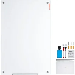 VEVOR Magnetic Glass Whiteboard, Dry Erase Board 48