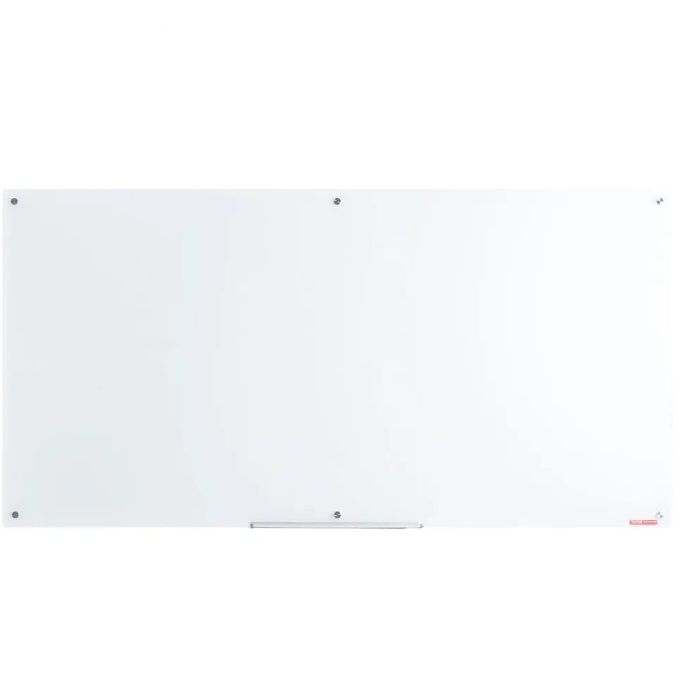 VEVOR Magnetic Glass Whiteboard, Dry Erase Board 72"x36", Wall-Mounted Large White Glassboard Frameless, with Marker Tray, an Eraser and 2 Markers, White