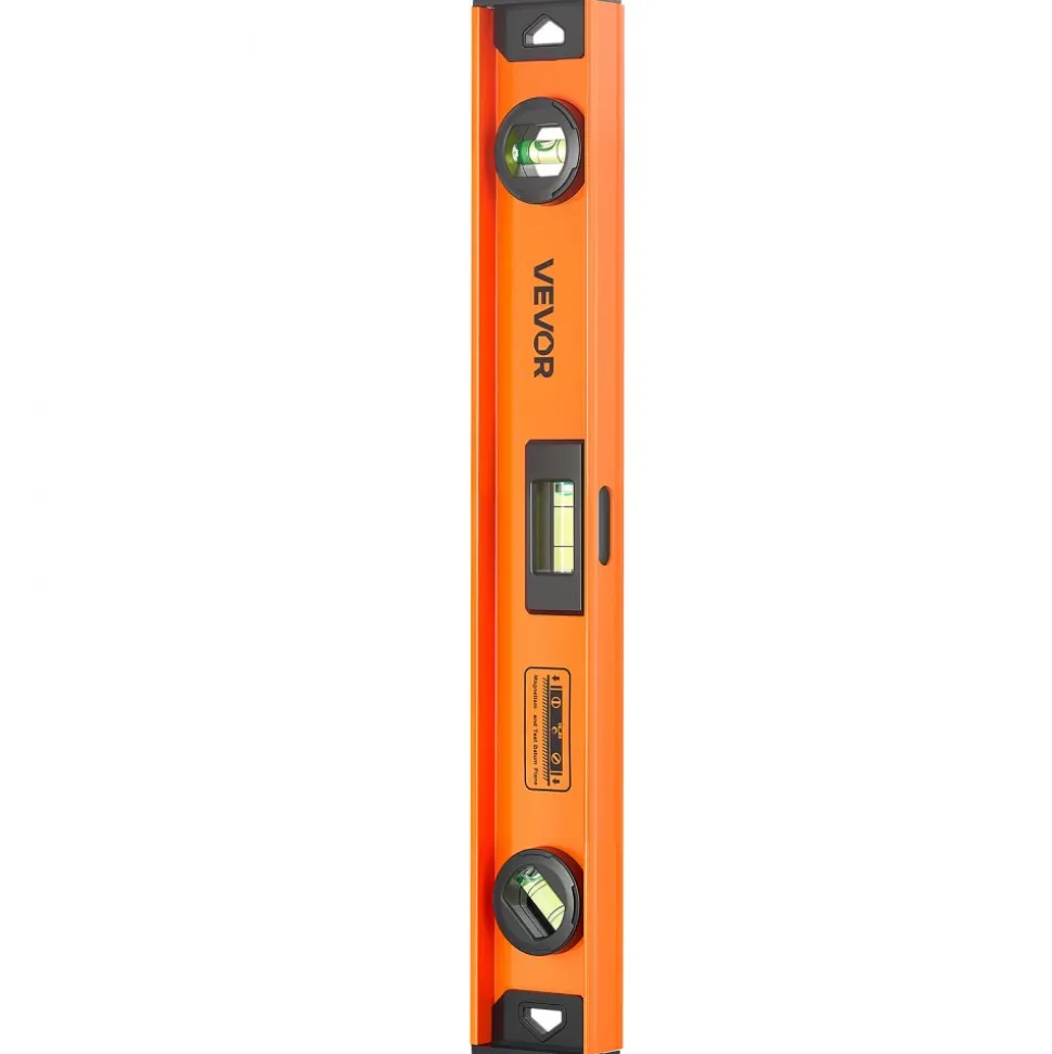 VEVOR Magnetic Level Set, 4-Piece Included 16/24/36/48 in, Aluminum Alloy I-Beam Bubble Leveler with Clear 3 Green Vials & Hanging Hole, Level Tool Ideal for Hanging Pictures, Home Improvement & DIY
