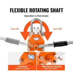 VEVOR Magnetic Lifter, 880 lbs/400 kg Pulling Capacity, 2.5 Safety Factor, Neodymium & Steel, Lifting Magnet with Release, Permanent Lift Magnets, Heavy Duty Magnet for Hoist, Shop Crane, Block, Board