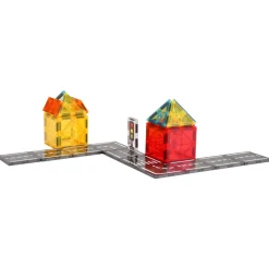 VEVOR Magnetic Tiles, 180 PCS Magnetic Building Blocks for Kids, Magnet Building Set with 2 Car Bases & Ferris Wheel Stand, STEM Educational Construction Stacking Toys for Toddlers Boys Girls Aged 5+