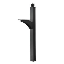 VEVOR Mailbox Post, 56 x 4 x 4 Inches, Aluminum In-Ground Mounting Mail Box Stand with Universal Plate Bracket, Heavy Duty Metal Post Sleeve Kit for Outside Curbside Residential, Powder Coated Black