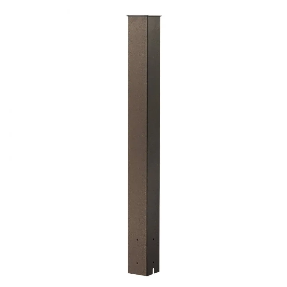 VEVOR Mailbox Post, 43 x 4 x 4 Inches, Steel In-Ground Mounting Mail Box Stand with Powder Coating Surface, Heavy Duty Metal Post Sleeve Kit for Outside Curbside Residential Use, Easy Install, Bronze