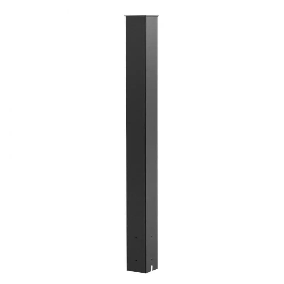 VEVOR Mailbox Post, 43 x 4 x 4 Inches, Steel In-Ground Mounting Mail Box Stand with Powder Coating Surface, Heavy Duty Metal Post Sleeve Kit for Outside Curbside Residential Use, Easy Install, Black