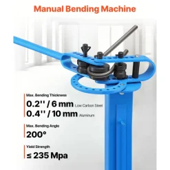 VEVOR Manual Bending Machine with 14 Bending Dies, 200° Heavy-Duty Bending Tool for Copper Aluminum Iron Pipes, Ideal for HVAC Air Conditioning Refrigerator Auto Repair