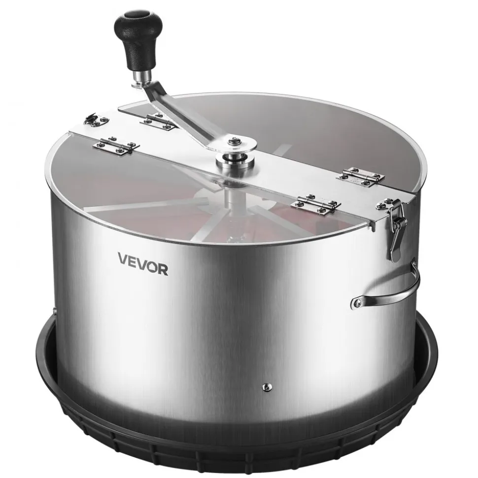 VEVOR Manual Bud Leaf Trimmer, 16 in Reaper Bowl Bud Trimmer with Stainless Steel Blades, Visual Cutting, Wet & Dry Hydroponic Cutting Machine with Tray, Twisted Spin Cut for Plant Buds Flowers