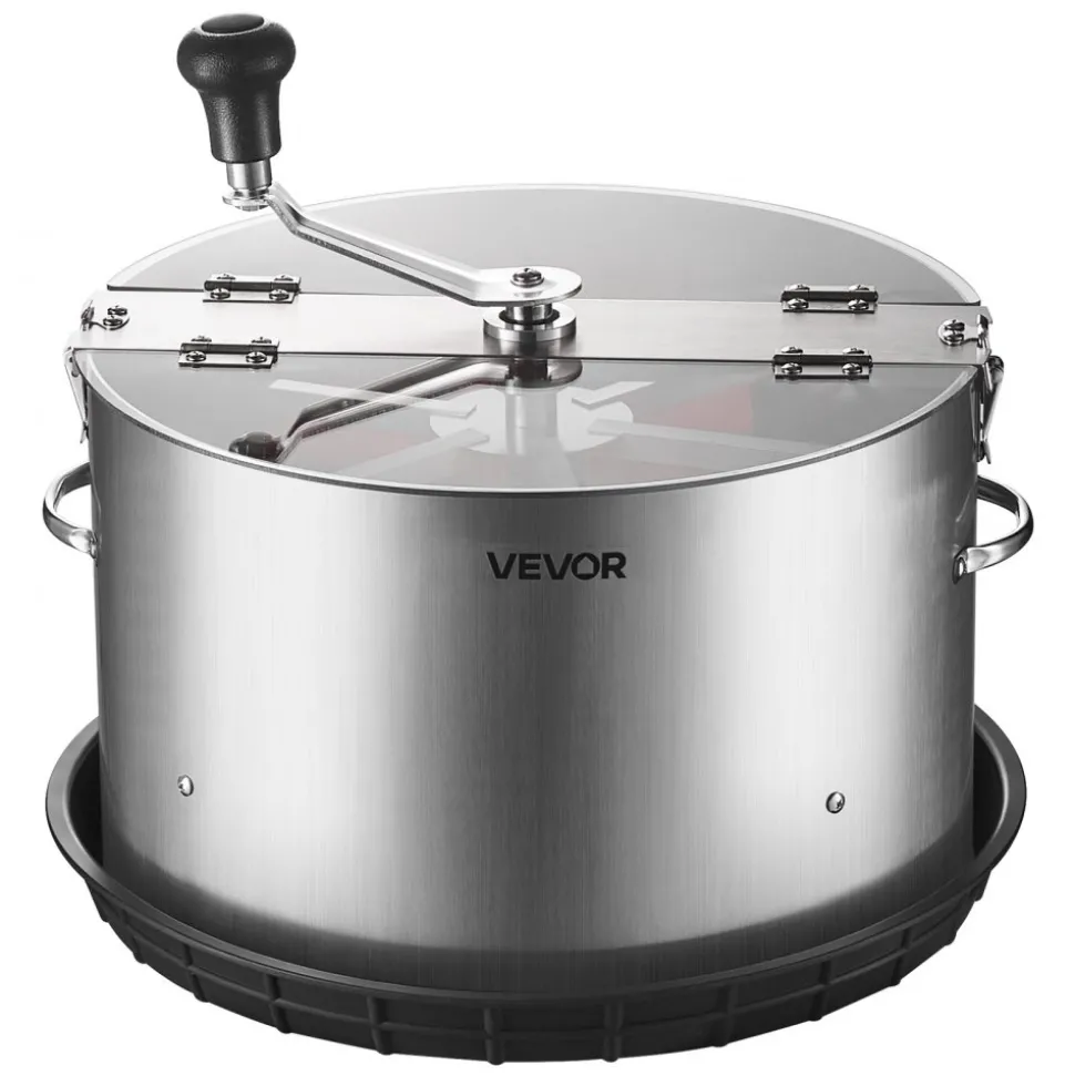 VEVOR Manual Bud Leaf Trimmer, 16 in Reaper Bowl Bud Trimmer with Stainless Steel Blades, Visual Cutting, Wet & Dry Hydroponic Cutting Machine with Tray, Twisted Spin Cut for Plant Buds Flowers