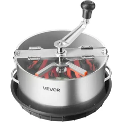 VEVOR Manual Bud Leaf Trimmer, 12 in Reaper Bowl Bud Trimmer with Stainless Steel Blades, Visual Cutting , Wet & Dry Hydroponic Cutting Machine with Tray, Twisted Spin Cut for Plant Buds Flowers