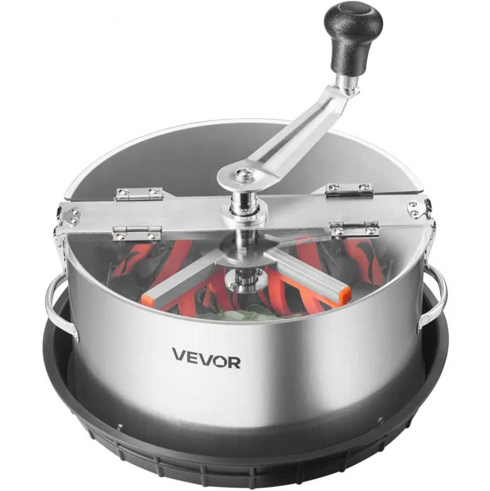 VEVOR Manual Bud Leaf Trimmer, 12 in Reaper Bowl Bud Trimmer with Stainless Steel Blades, Visual Cutting , Wet & Dry Hydroponic Cutting Machine with Tray, Twisted Spin Cut for Plant Buds Flowers