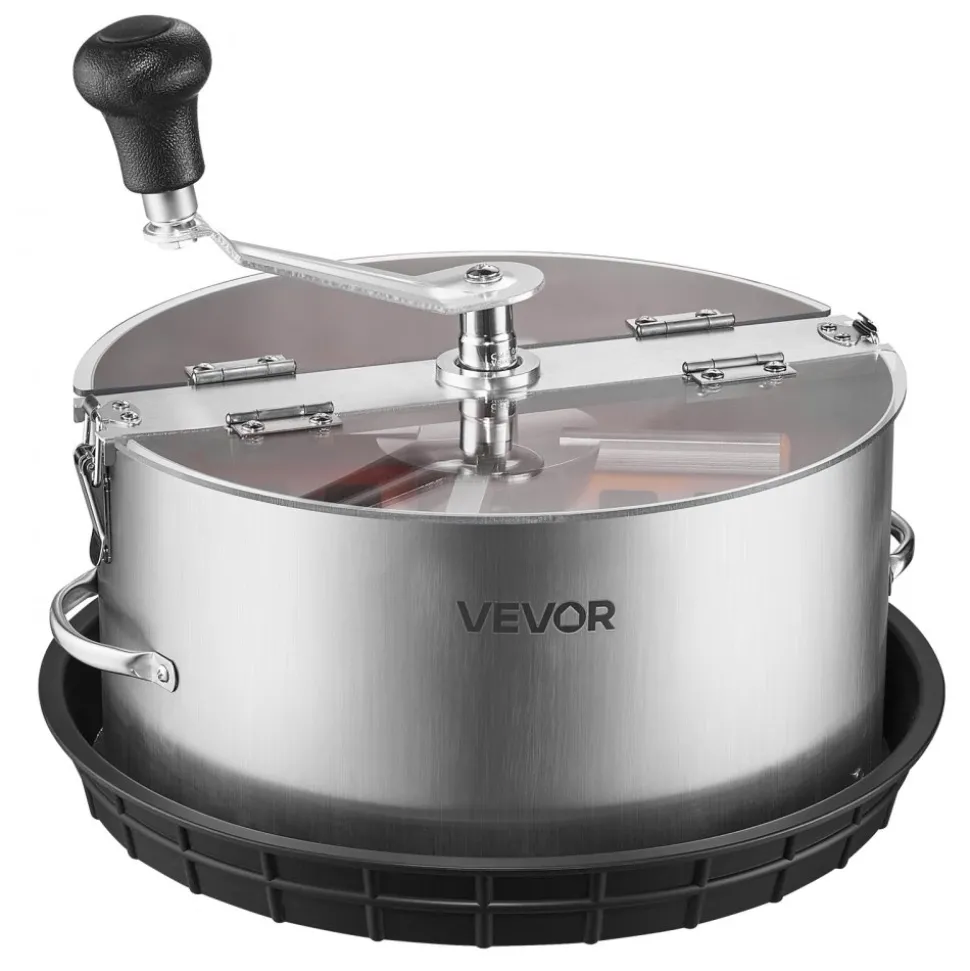 VEVOR Manual Bud Leaf Trimmer, 12 in Reaper Bowl Bud Trimmer with Stainless Steel Blades, Visual Cutting , Wet & Dry Hydroponic Cutting Machine with Tray, Twisted Spin Cut for Plant Buds Flowers