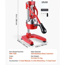VEVOR Manual Citrus Juicer, 15