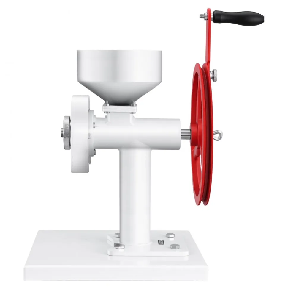 VEVOR Manual Grain Mill with Flywheel, Hand-Crank Corn Grinder, Heavy-Duty Carbon Steel Wheat Grinding Mill with Adjustable Fineness & 0.53 Gallon Hopper for Grains Spices Coffee Beans Nuts
