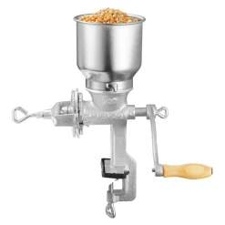 VEVOR Manual Grain Mill with High Hopper, Hand-Crank Corn Grinder, Heavy Duty Cast Iron Wheat Grinding Mill with Stable Table Clamp for Grains Spices Coffee Beans Nuts