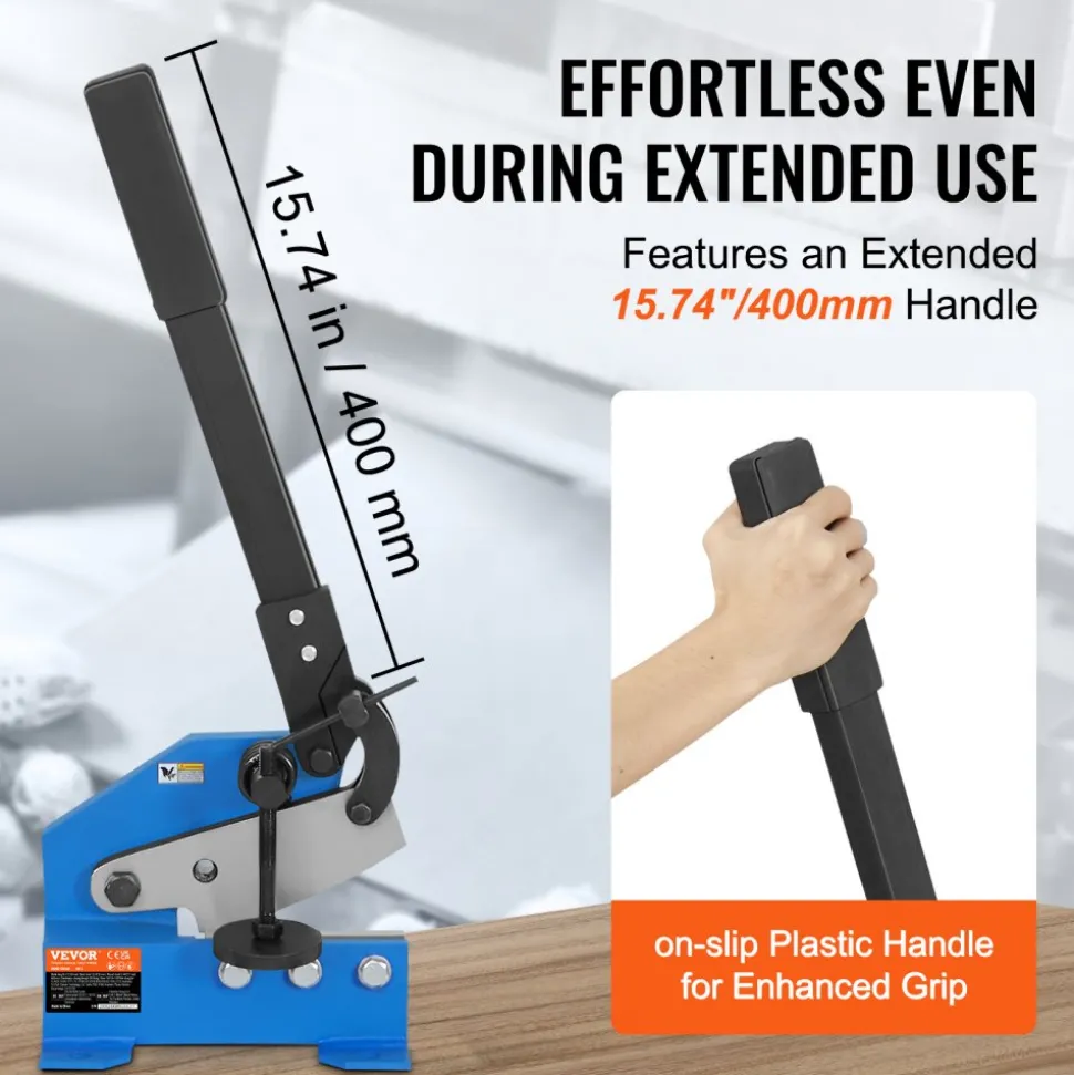 VEVOR 5" Manual Hand Plate Shear for Metal Sheet Processing, HS-5 Benchtop Cutter with Q235 Material, for Crafts Thick Steel Crafting, Heavy Duty Roll Press Machine for Builders, DIY Enthusiasts