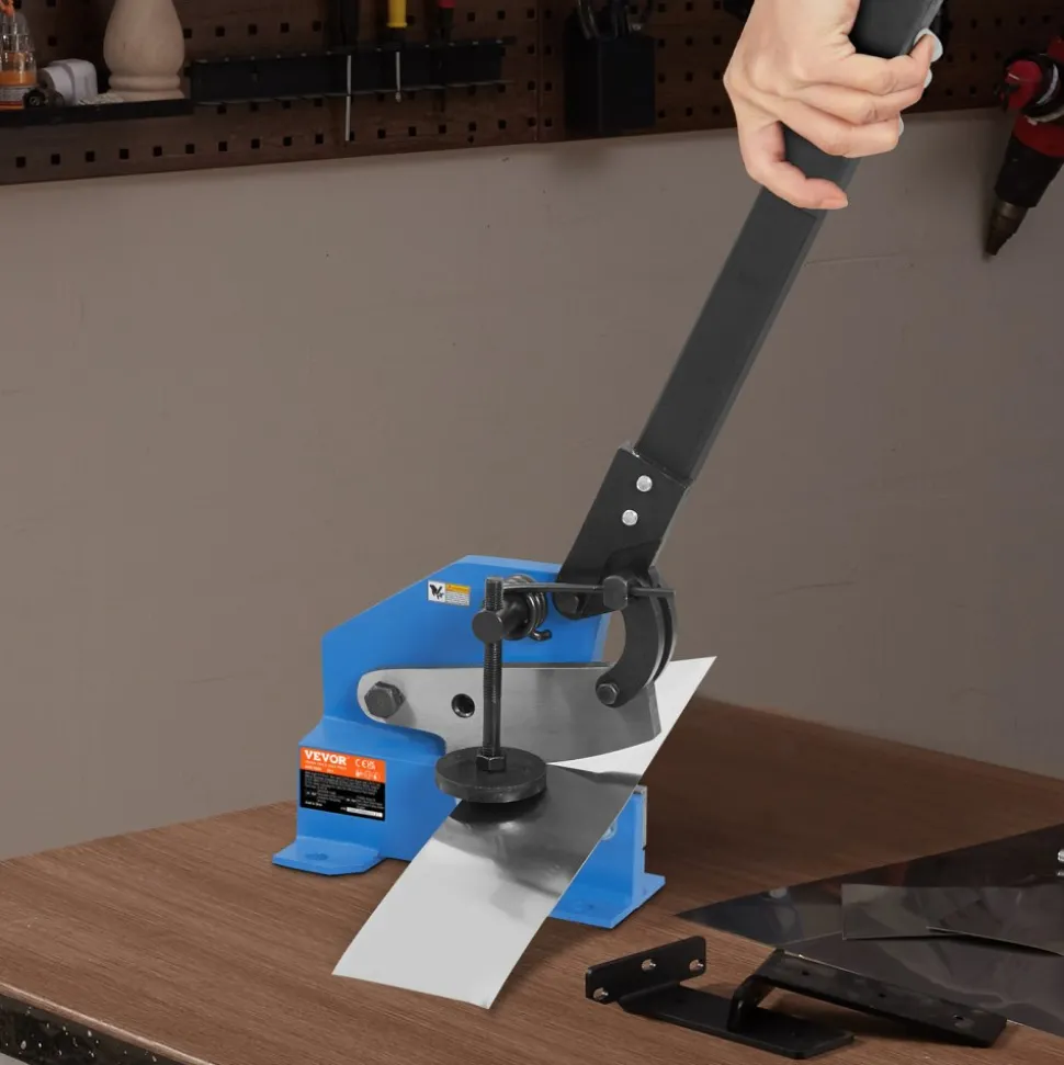 VEVOR 5" Manual Hand Plate Shear for Metal Sheet Processing, HS-5 Benchtop Cutter with Q235 Material, for Crafts Thick Steel Crafting, Heavy Duty Roll Press Machine for Builders, DIY Enthusiasts