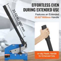 VEVOR 8" Manual Hand Plate Shear for Metal Sheet Processing, HS-8 Benchtop Cutter with Q235 Material, for Crafts Thick Steel Crafting, Heavy Duty Roll Press Machine for Builders, DIY Enthusiasts