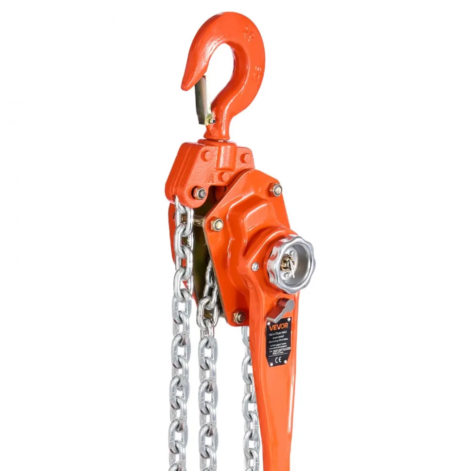VEVOR Manual Lever Chain Hoist, 6T 13200LBS Capacity Heavy Duty Come Along, 20FT Lift G80 Alloy Steel Chain With Dual Pawl Mechanical Brake,360°Rotating Hooks, for Warehouse Construction Garage