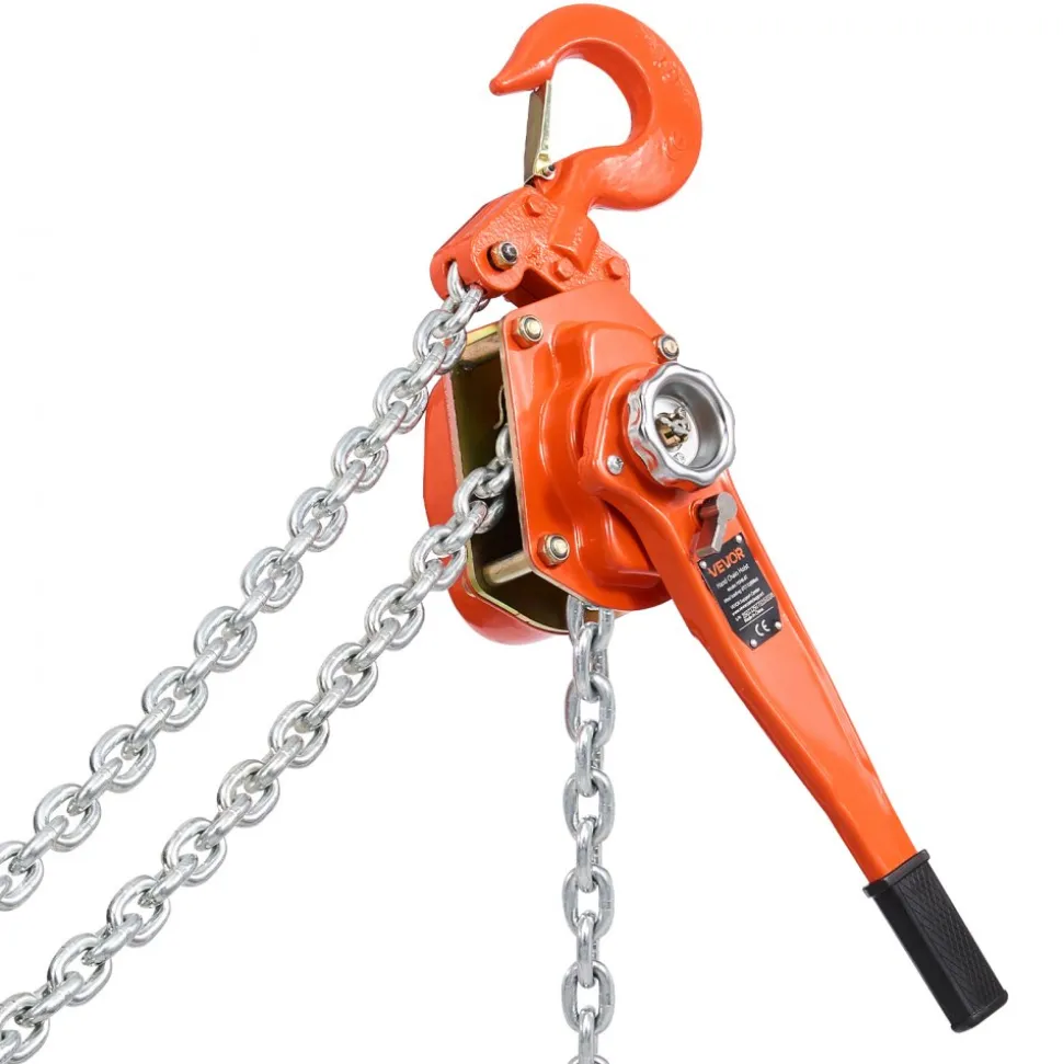 VEVOR Manual Lever Chain Hoist, 6T 13200LBS Capacity Heavy Duty Come Along, 20FT Lift G80 Alloy Steel Chain With Dual Pawl Mechanical Brake,360°Rotating Hooks, for Warehouse Construction Garage