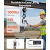 VEVOR Manual Lever Chain Hoist, 1/4T 550LBS Capacity Heavy Duty Come Along, 5FT Lift G80 Alloy Steel Chain With Dual Pawl Mechanical Brake,360°Rotating Hooks, for Warehouse Construction Garage