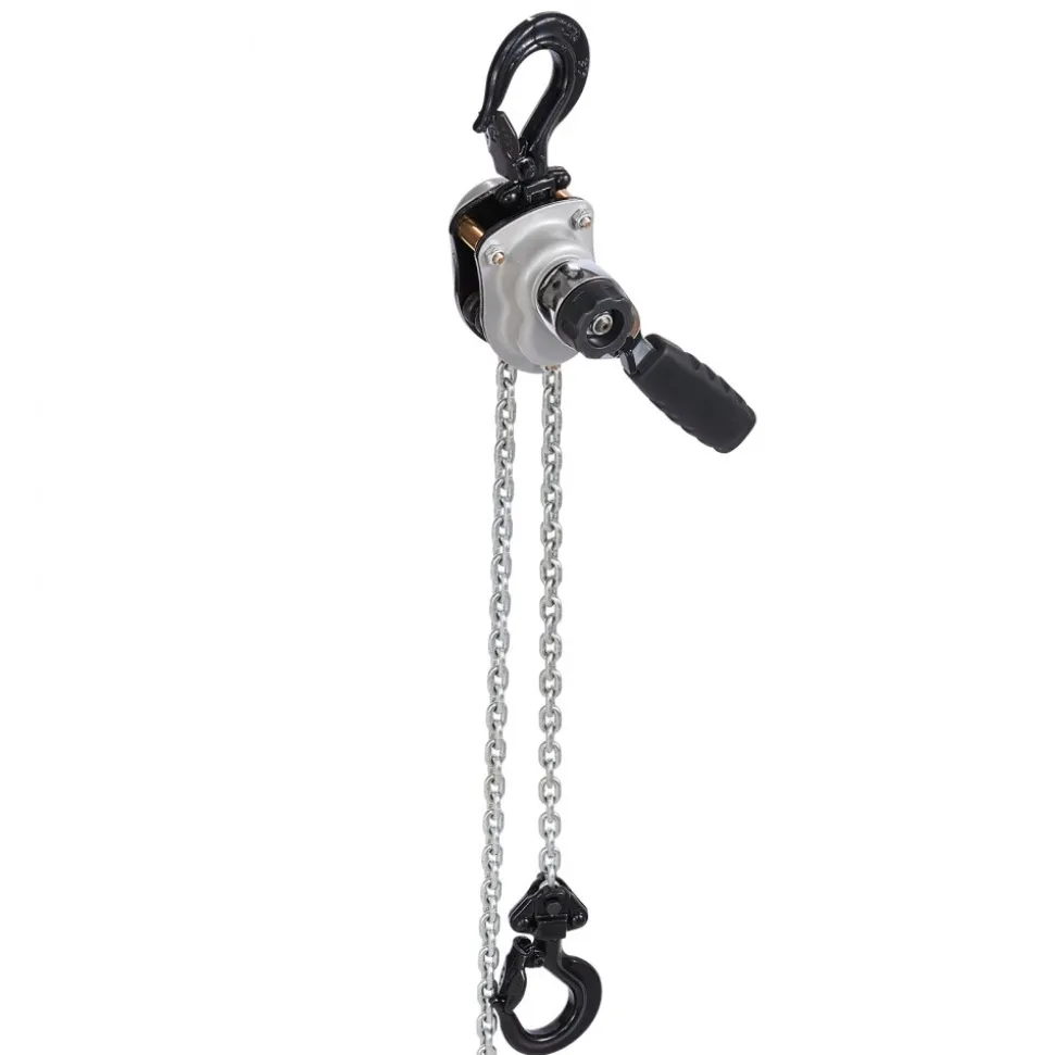 VEVOR Manual Lever Chain Hoist, 1/4T 550LBS Capacity Heavy Duty Come Along, 5FT Lift G80 Alloy Steel Chain With Dual Pawl Mechanical Brake,360°Rotating Hooks, for Warehouse Construction Garage