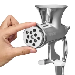 VEVOR Manual Meat Grinder, 304 Stainless Steel Hand Crank Meat Mincer with Steel Table Clamp, Sausage Stuffer with 2 Cutting Plates & 4 Sausage Tubes, Food Grinder for Beef Chili Pork Kitchen Tabletop