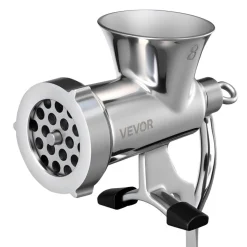 VEVOR Manual Meat Grinder, 304 Stainless Steel Hand Crank Meat Mincer with Steel Table Clamp, Sausage Stuffer with 2 Cutting Plates & Sausage Tube, Food Grinder for Beef Chili Pork Kitchen Tabletop