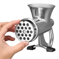 VEVOR Manual Meat Grinder, 304 Stainless Steel Hand Crank Meat Mincer with Steel Table Clamp, Sausage Stuffer with 2 Cutting Plates & Sausage Tube, Food Grinder for Beef Chili Pork Kitchen Tabletop