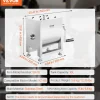 VEVOR Manual Meat Mixer, 10L Fixed Tank Meat Processing Equipment(Mixing Max 15LBS for Meat), Stainless Steel Meat Mixer, Sausage Mixer Machine with Lid Handle Gear Reducer, Ground Beef Hand Mixer