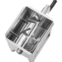 VEVOR Manual Meat Mixer, 10L Fixed Tank Meat Processing Equipment(Mixing Max 15LBS for Meat), Stainless Steel Meat Mixer, Sausage Mixer Machine with Lid Handle Gear Reducer, Ground Beef Hand Mixer