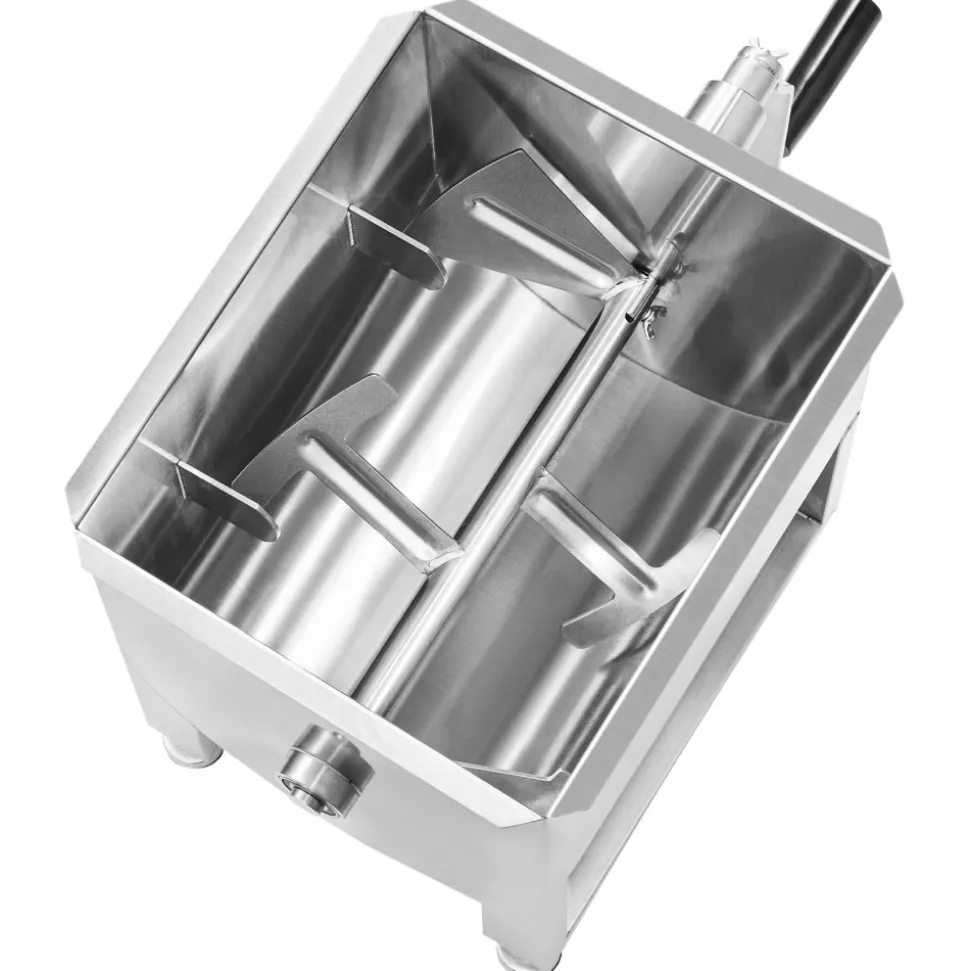 VEVOR Manual Meat Mixer, 60L Fixed Tank Meat Processing Equipment(Mixing Max 120LBS for Meat), Stainless Steel Meat Mixer, Sausage Mixer Machine with Lid Handle Gear Reducer, Ground Beef Hand Mixer