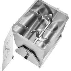 VEVOR Manual Meat Mixer, 15L Tilt Tank Meat Processing Equipment(Mixing Max 15LBS for Meat), Stainless Steel Meat Mixer, Sausage Mixer Machine with Lid Handle Gear Reducer, Ground Beef Hand Mixer