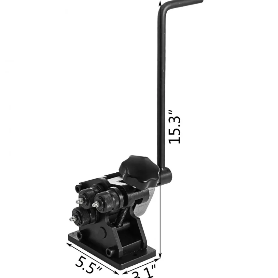 VEVOR Manual Plate Steel Ring Bender 13-1/2inch Single Pinch Portable Hand Crank Ring Handle Rolling 3inch And Larger Circular Rings