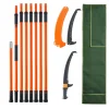 VEVOR Manual Pole Saw, 7.3-27 ft Extendable Tree Pruner, Sharp Steel Blade High Branches Trimming, Manual Branch Trimmer with Lightweight 8 Fiberglass Handles, for Pruning Palms and Shrubs