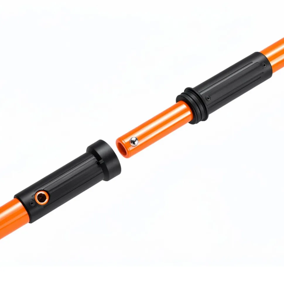 VEVOR Manual Pole Saw, 7.3-27 ft Extendable Tree Pruner, Sharp Steel Blade High Branches Trimming, Manual Branch Trimmer with Lightweight 8 Fiberglass Handles, for Pruning Palms and Shrubs