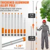 VEVOR Manual Pole Saw,4.6-9.8 ft Extendable Tree Pruner, Sharp Steel Blade for High Branches Trimming, Manual Branch Trimmer with Lightweight Aluminum Alloy Handle, for Pruning Palms and Shrubs