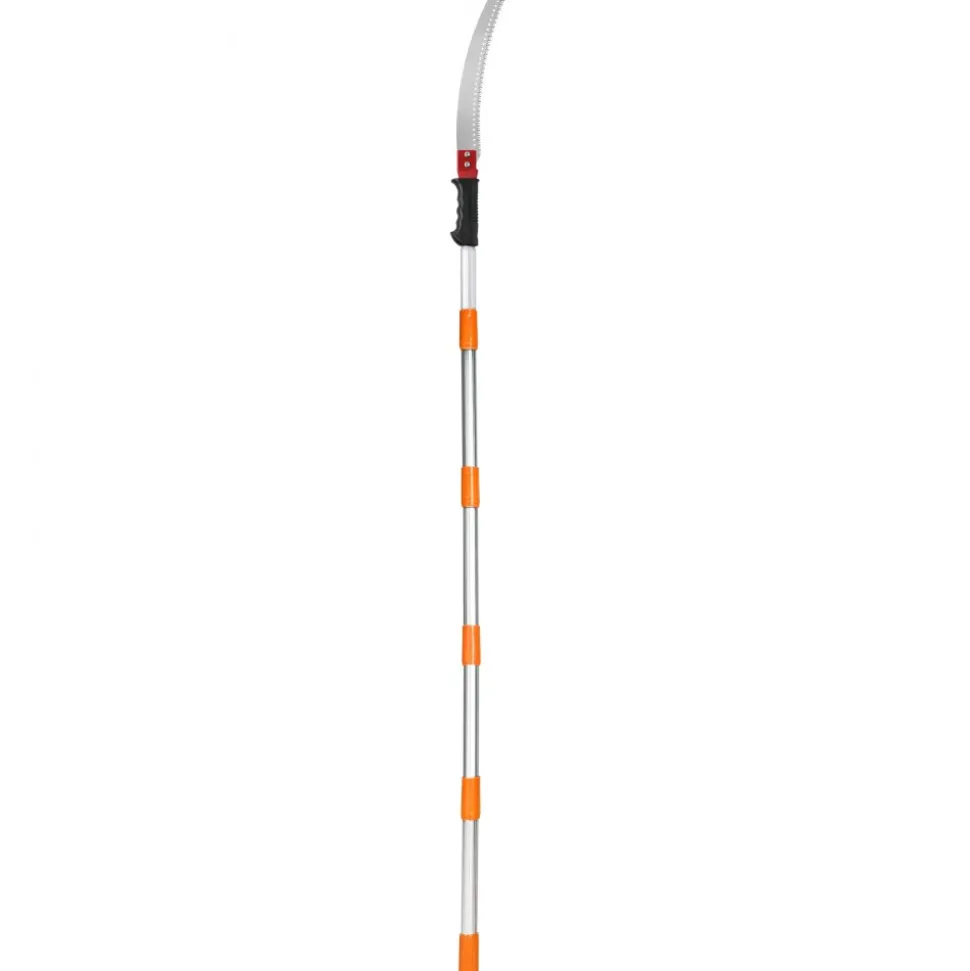 VEVOR Manual Pole Saw,4.6-9.8 ft Extendable Tree Pruner, Sharp Steel Blade for High Branches Trimming, Manual Branch Trimmer with Lightweight Aluminum Alloy Handle, for Pruning Palms and Shrubs